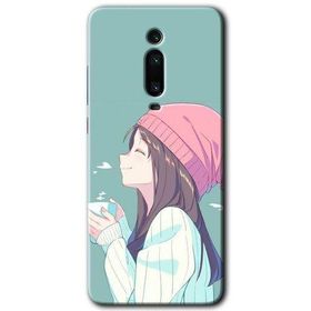 Xiaomi Mi 9T Happy Girl Baskılı Uyumlu Silikon Kılıf