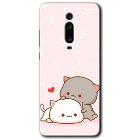 Xiaomi Mi 9T Kedi Aşkı Baskılı Uyumlu Silikon Kılıf