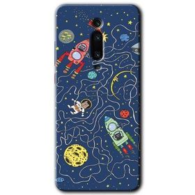 Xiaomi Mi 9T Kedi Galaksi Baskılı Uyumlu Silikon Kılıf