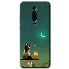 Xiaomi Mi 9T Kedili Kız Baskılı Uyumlu Silikon Kılıf