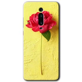 Xiaomi Mi 9T Kırmızı Gül Baskılı Uyumlu Silikon Kılıf
