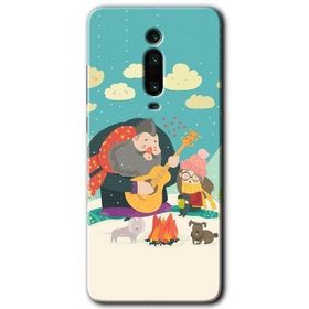 Xiaomi Mi 9T Kış Pikniği Baskılı Uyumlu Silikon Kılıf