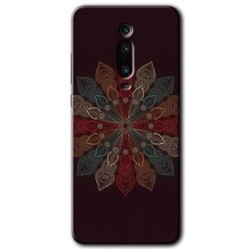 Xiaomi Mi 9T Mandala Flower Wal Baskılı Uyumlu Silikon Kılıf