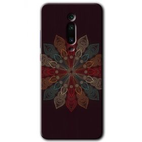 Xiaomi Mi 9T Mandala Flower Wal Baskılı Uyumlu Silikon Kılıf