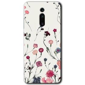 Xiaomi Mi 9T Mat Çiçek Baskılı Uyumlu Silikon Kılıf