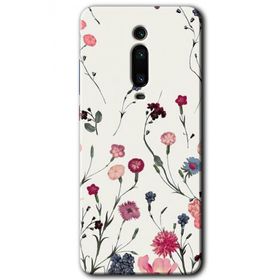 Xiaomi Mi 9T Mat Çiçek Baskılı Uyumlu Silikon Kılıf