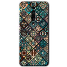 Xiaomi Mi 9T Mat Mandala Baskılı Uyumlu Silikon Kılıf