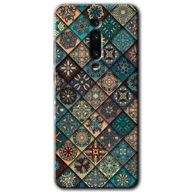 Xiaomi Mi 9T Mat Mandala Baskılı Uyumlu Silikon Kılıf