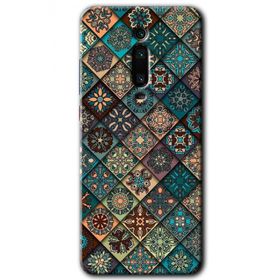 Xiaomi Mi 9T Mat Mandala Baskılı Uyumlu Silikon Kılıf