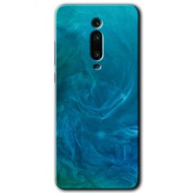 Xiaomi Mi 9T Mavi Aura Baskılı Uyumlu Silikon Kılıf