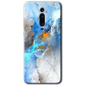 Xiaomi Mi 9T Mavi Buzul Baskılı Uyumlu Silikon Kılıf