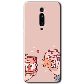 Xiaomi Mi 9T Meyveli Süt Baskılı Uyumlu Silikon Kılıf