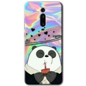 Xiaomi Mi 9T Milkshake Panda Baskılı Uyumlu Silikon Kılıf