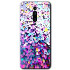 Xiaomi Mi 9T Mosaic Fragments Colorfull Baskılı Uyumlu Silikon Kılıf