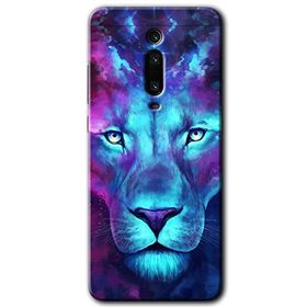 Xiaomi Mi 9T Neon Lion Baskılı Uyumlu Silikon Kılıf