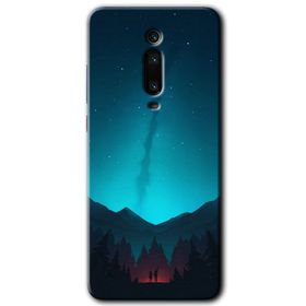 Xiaomi Mi 9T Night Fores Mount Baskılı Uyumlu Silikon Kılıf