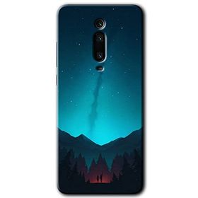 Xiaomi Mi 9T Night Fores Mount Baskılı Uyumlu Silikon Kılıf
