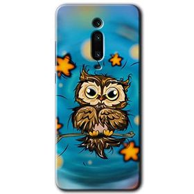 Xiaomi Mi 9T Owl Bird Stars Baskılı Uyumlu Silikon Kılıf