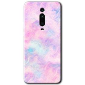 Xiaomi Mi 9T Pembe Duman Baskılı Uyumlu Silikon Kılıf