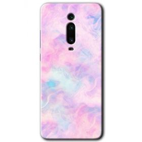 Xiaomi Mi 9T Pembe Duman Baskılı Uyumlu Silikon Kılıf