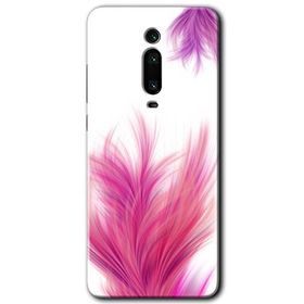 Xiaomi Mi 9T Pembe Tüy Baskılı Uyumlu Silikon Kılıf