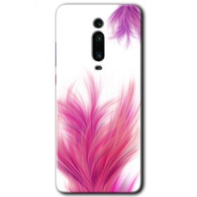 Xiaomi Mi 9T Pembe Tüy Baskılı Uyumlu Silikon Kılıf