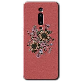 Xiaomi Mi 9T Retro Çiçek Baskılı Uyumlu Silikon Kılıf