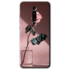 Xiaomi Mi 9T Retro Gül Baskılı Uyumlu Silikon Kılıf