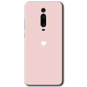 Xiaomi Mi 9T Sade Kalp Baskılı Uyumlu Silikon Kılıf