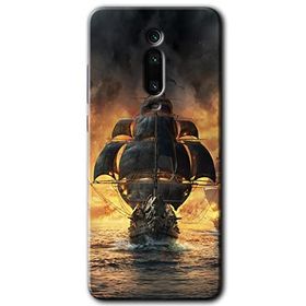 Xiaomi Mi 9T Siyah İnci Baskılı Uyumlu Silikon Kılıf