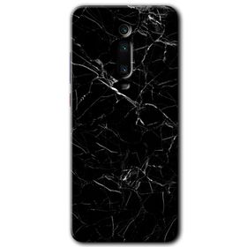 Xiaomi Mi 9T Siyah Mermer Baskılı Uyumlu Silikon Kılıf