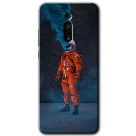 Xiaomi Mi 9T Smoke Astronot Baskılı Uyumlu Silikon Kılıf