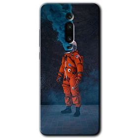 Xiaomi Mi 9T Smoke Astronot Baskılı Uyumlu Silikon Kılıf