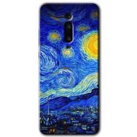 Xiaomi Mi 9T Starry Night Baskılı Uyumlu Silikon Kılıf