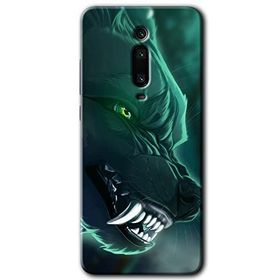 Xiaomi Mi 9T Yeşil Kurt Baskılı Uyumlu Silikon Kılıf