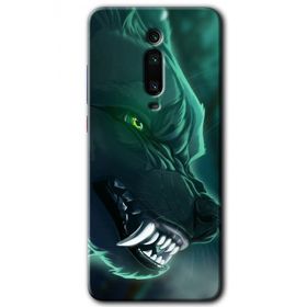 Xiaomi Mi 9T Yeşil Kurt Baskılı Uyumlu Silikon Kılıf