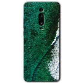 Xiaomi Mi 9T Yeşil Okyanus Baskılı Uyumlu Silikon Kılıf