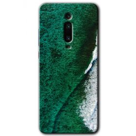 Xiaomi Mi 9T Yeşil Okyanus Baskılı Uyumlu Silikon Kılıf