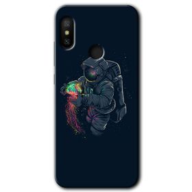 Xiaomi Mi A2 Lite Astronot Kıyafeti Baskılı Uyumlu Silikon Kılıf