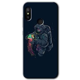 Xiaomi Mi A2 Lite Astronot Kıyafeti Baskılı Uyumlu Silikon Kılıf