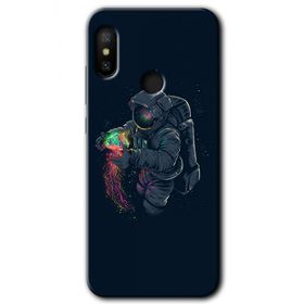 Xiaomi Mi A2 Lite Astronot Kıyafeti Baskılı Uyumlu Silikon Kılıf