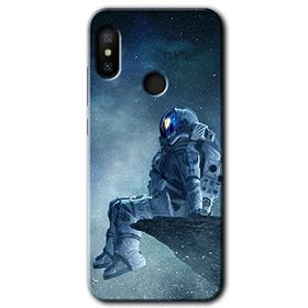 Xiaomi Mi A2 Lite Astronot Yalnızlığı Baskılı Uyumlu Silikon Kılıf
