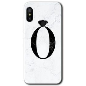 Xiaomi Mi A2 Lite Beyaz Mermer Desenli Ö Harfi Baskılı Uyumlu Silikon Kılıf