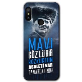 Xiaomi Mi A2 Lite Bezdum Da Baskılı Uyumlu Silikon Kılıf