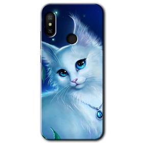 Xiaomi Mi A2 Lite Cat Glance Baskılı Uyumlu Silikon Kılıf