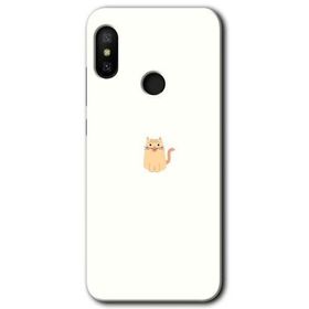 Xiaomi Mi A2 Lite Cat Minimalism Baskılı Uyumlu Silikon Kılıf
