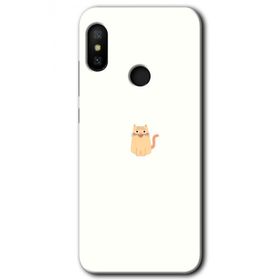 Xiaomi Mi A2 Lite Cat Minimalism Baskılı Uyumlu Silikon Kılıf