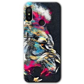 Xiaomi Mi A2 Lite Colorfull Aslan Baskılı Uyumlu Silikon Kılıf