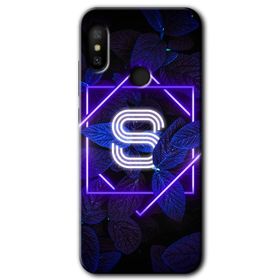 Xiaomi Mi A2 Lite Dark Neon Yaprak P Harfi Baskılı Uyumlu Silikon Kılıf