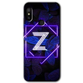 Xiaomi Mi A2 Lite Dark Neon Yaprak P Harfi Baskılı Uyumlu Silikon Kılıf